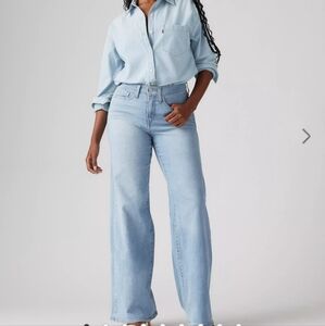 Light Blue Wide-Leg Women's Levi's Jeans